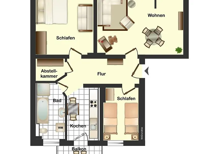 Altstadtjuwel Am Hospitalplatz - 3 Mit Balkon Ερφούρτη